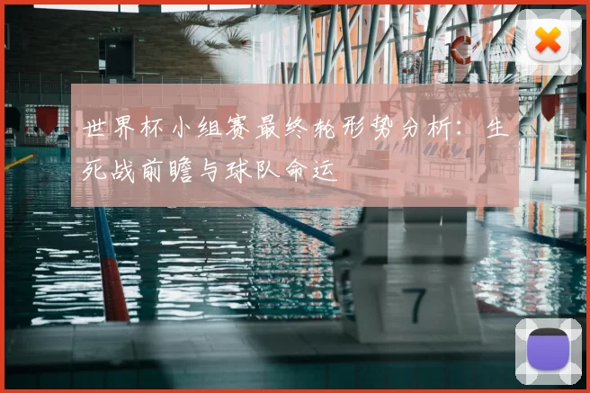 世界杯小组赛最终轮形势分析:生死战前瞻与球队命运