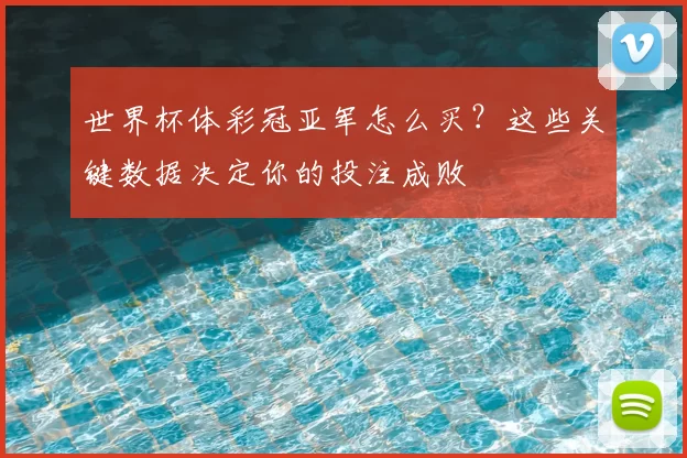 世界杯体彩冠亚军怎么买?这些关键数据决定你的投注成败